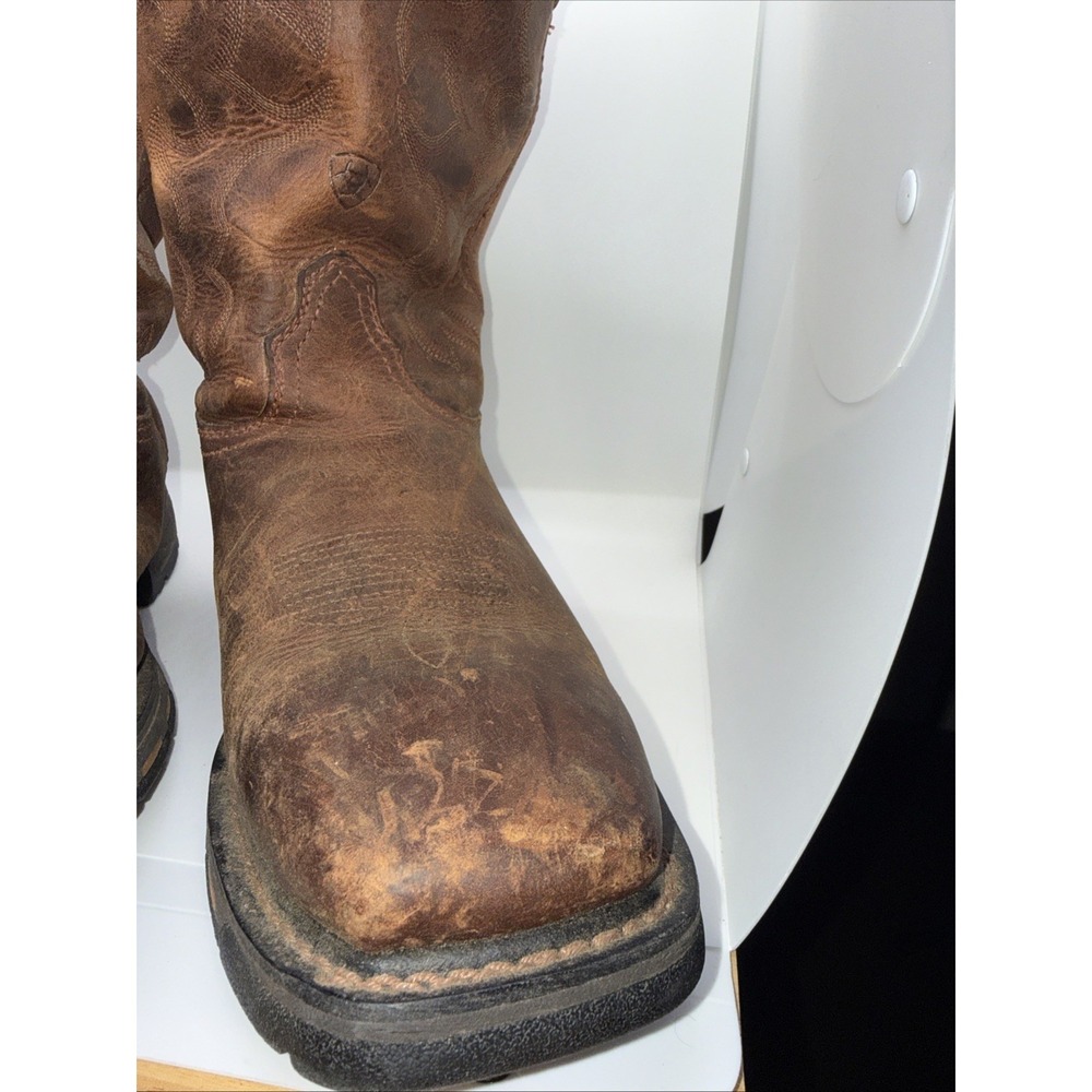 Ariat Groundbreaker Men's Wide Square Toe Work Boot, Brown 11D - Picture 4 of 9